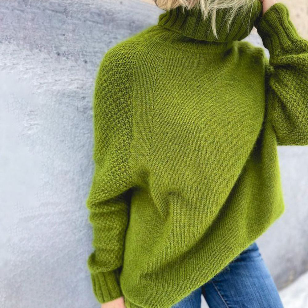Women's Oversized Turtleneck Jumper Long Sleeve Relaxed