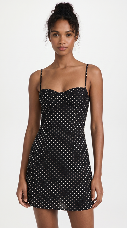 Women's Polka Dot Halter Mini Dress with Open Back for Effortless Style