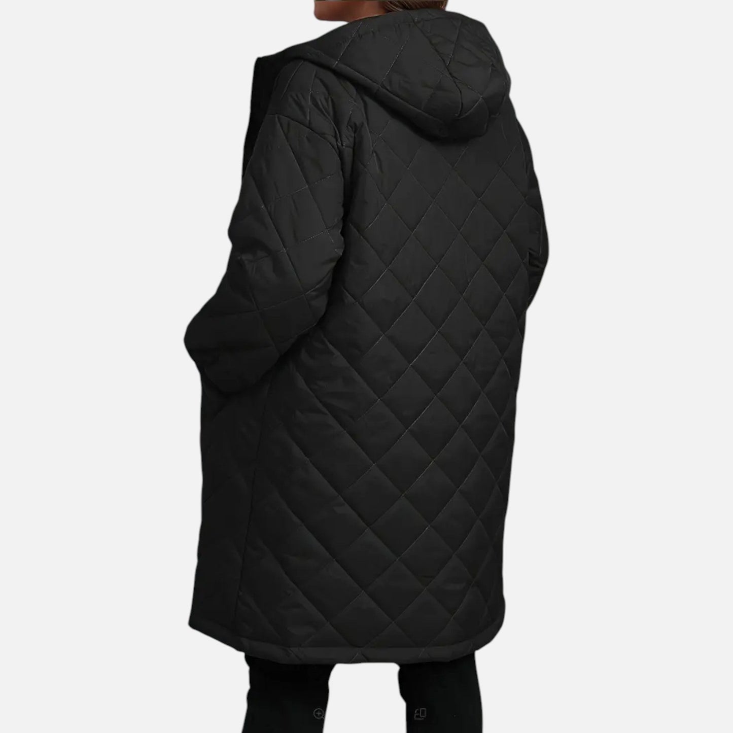 Ceylan Women’s Long Quilted Coat with Hood