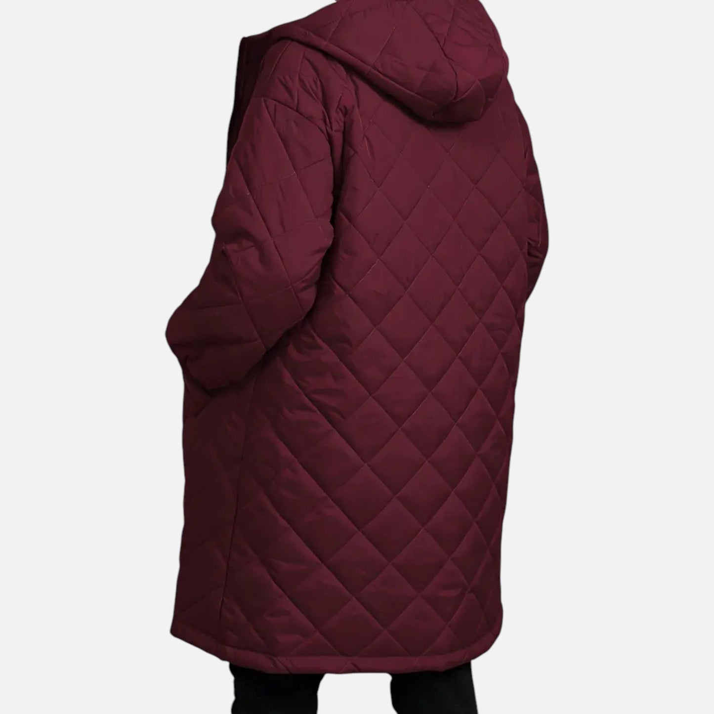 Ceylan Women’s Long Quilted Coat with Hood
