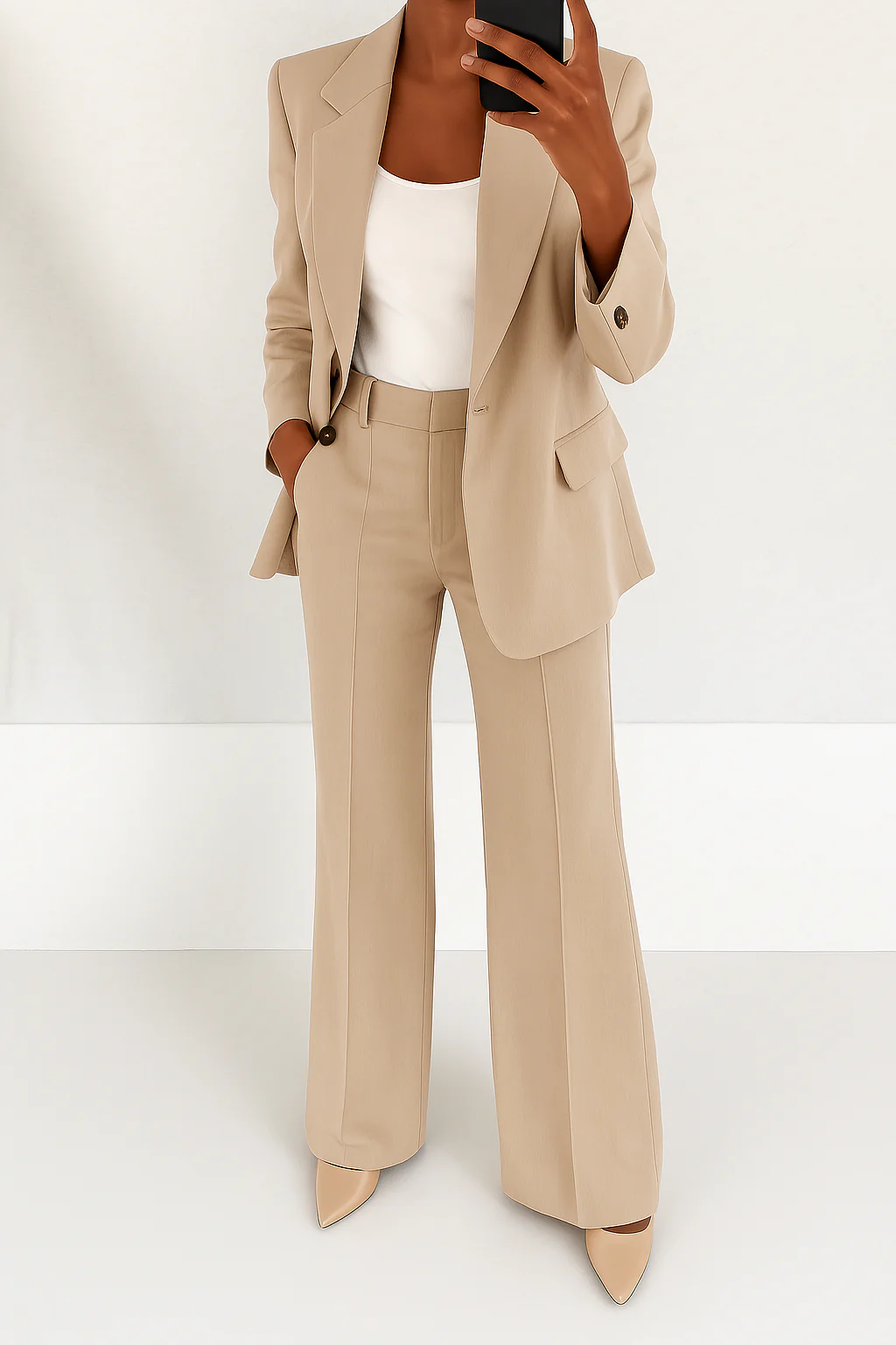 Ceylan Women's Structured Two Piece Blazer & Trouser Set