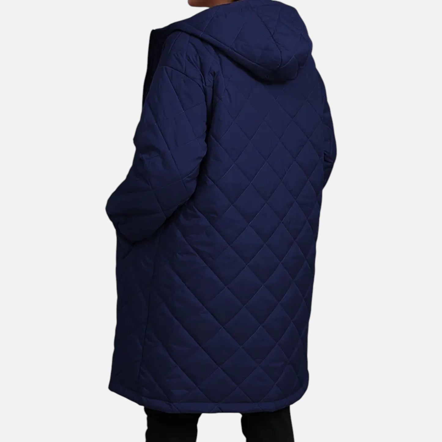 Ceylan Women’s Long Quilted Coat with Hood