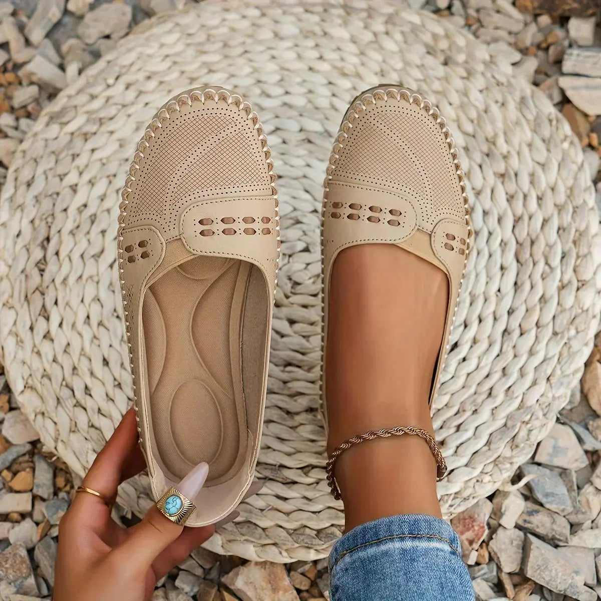 Loafers For Women | Slip-On Perforated