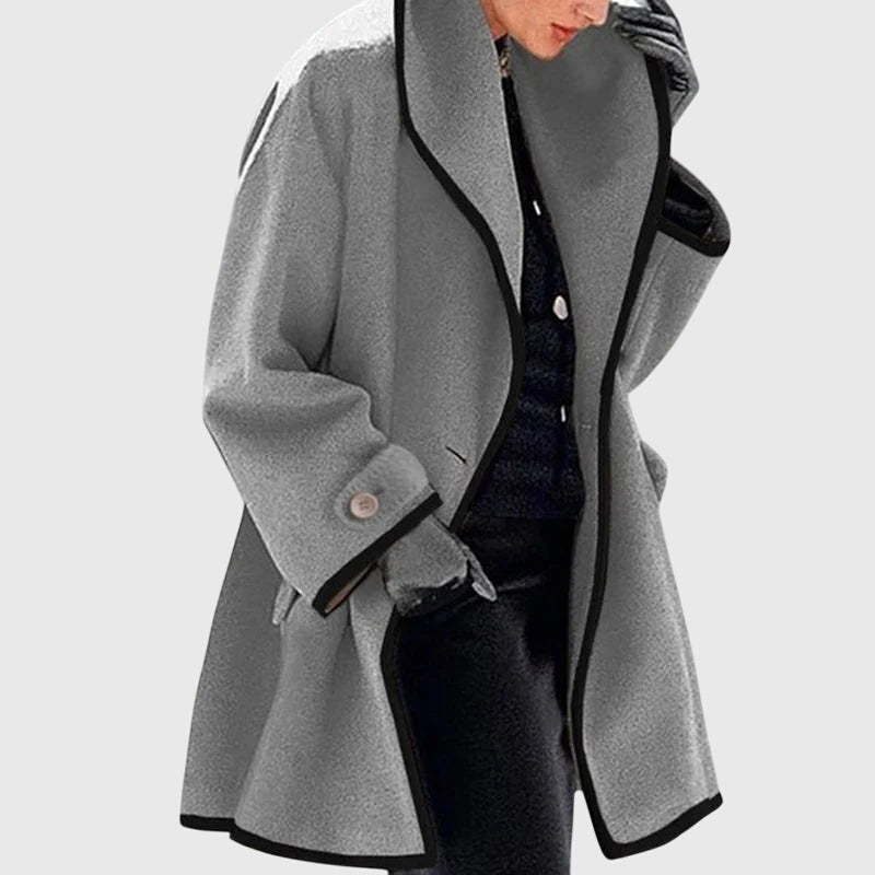 Women's Longline Tailored Coat with Shawl Collar