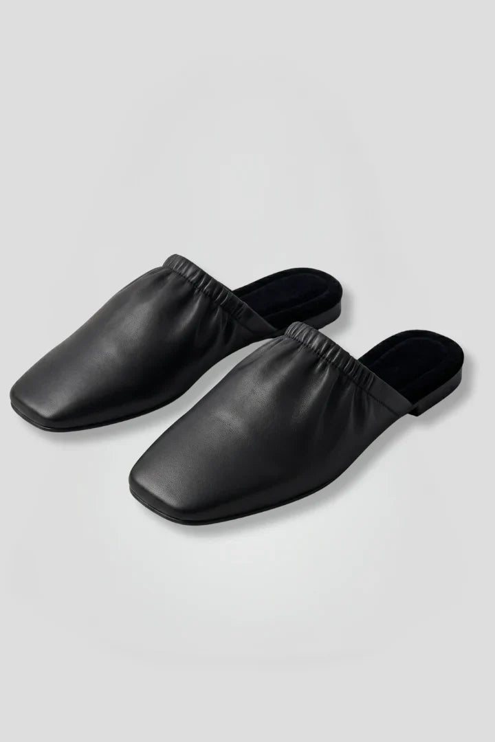 Shoes For Women | Black Mules Slip-On Flat