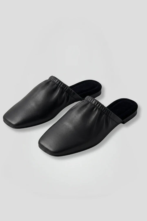 Shoes For Women | Black Mules Slip-On Flat