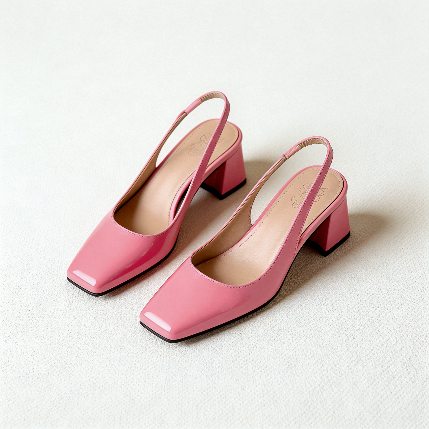 Women’s Block Heel Sandals with Genuine Leather Straps and Square Open Toe