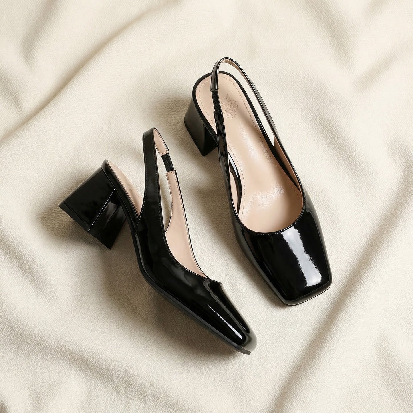 Women’s Block Heel Sandals with Genuine Leather Straps and Square Open Toe