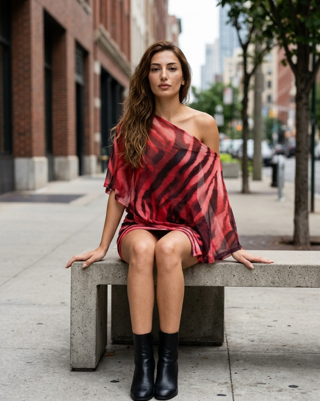 Women’s 3-Pack 2-Piece Set with One-Shoulder Shawl Overlay and Bodycon Mini Skirt