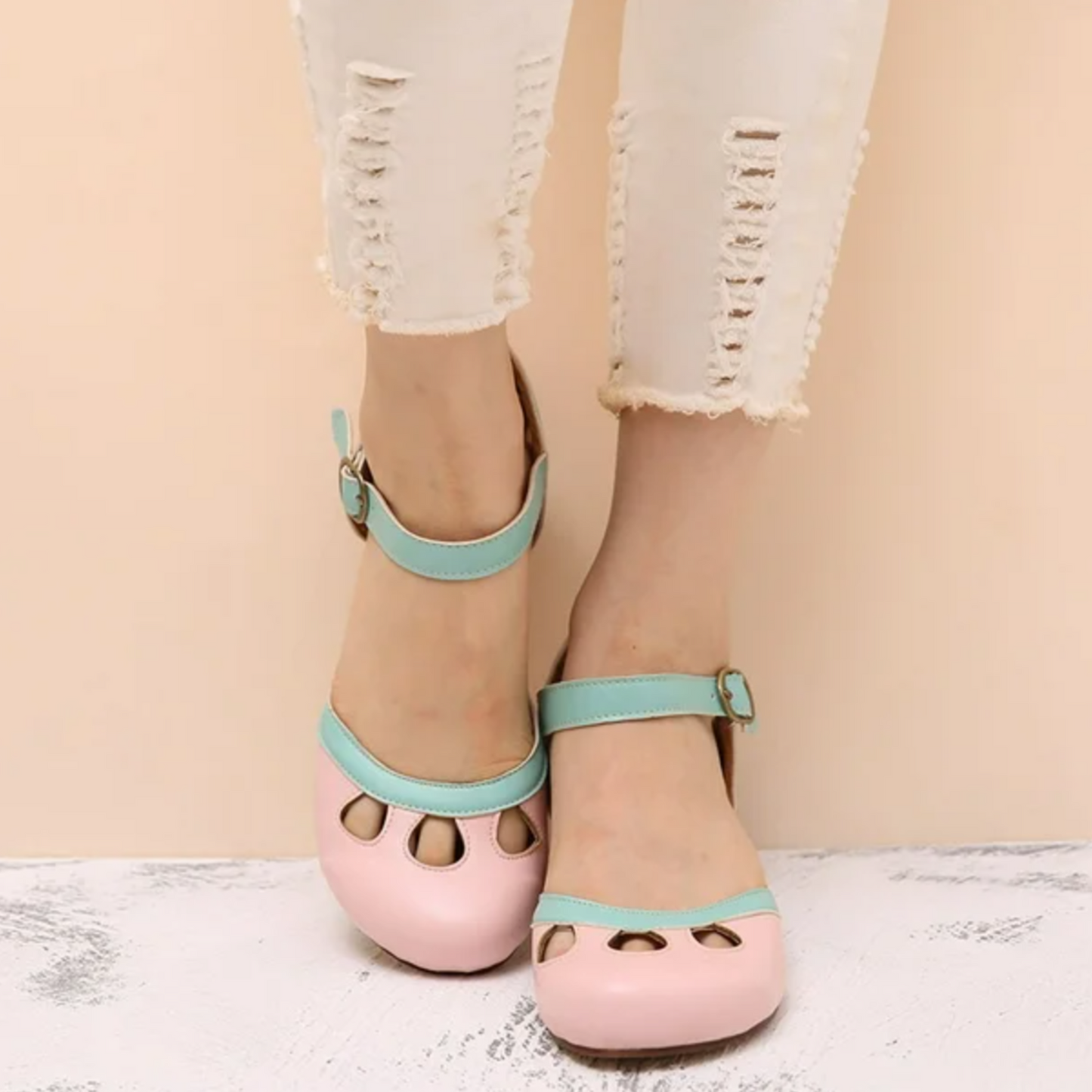Women¡¯s Mary Jane Pumps Vintage Square Toe Block Heel