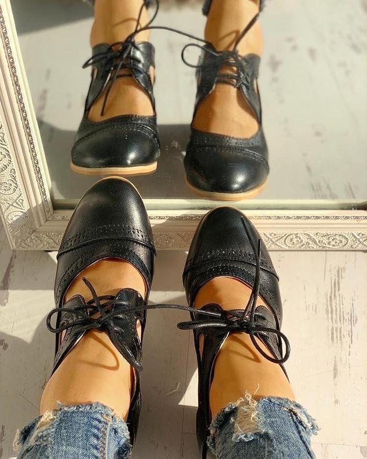 Wedding Shoes For Women | Mary Jane Block Heel Lace-Up