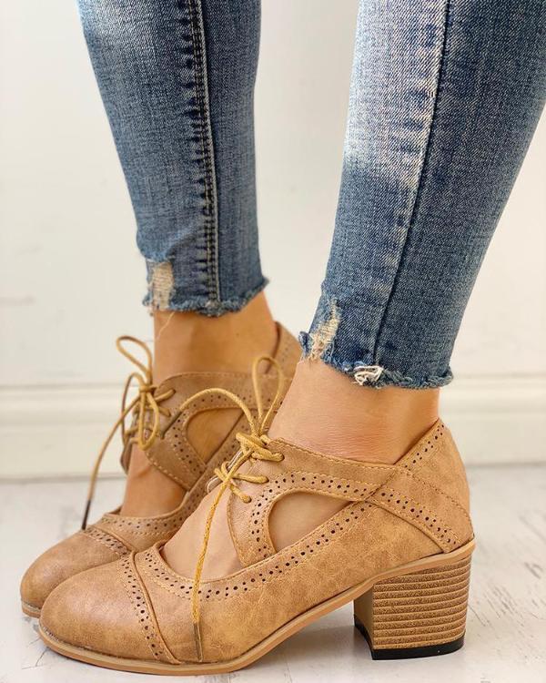Wedding Shoes For Women | Mary Jane Block Heel Lace-Up