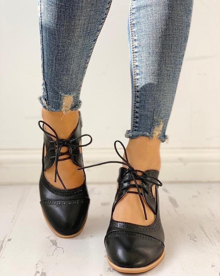Wedding Shoes For Women | Mary Jane Block Heel Lace-Up