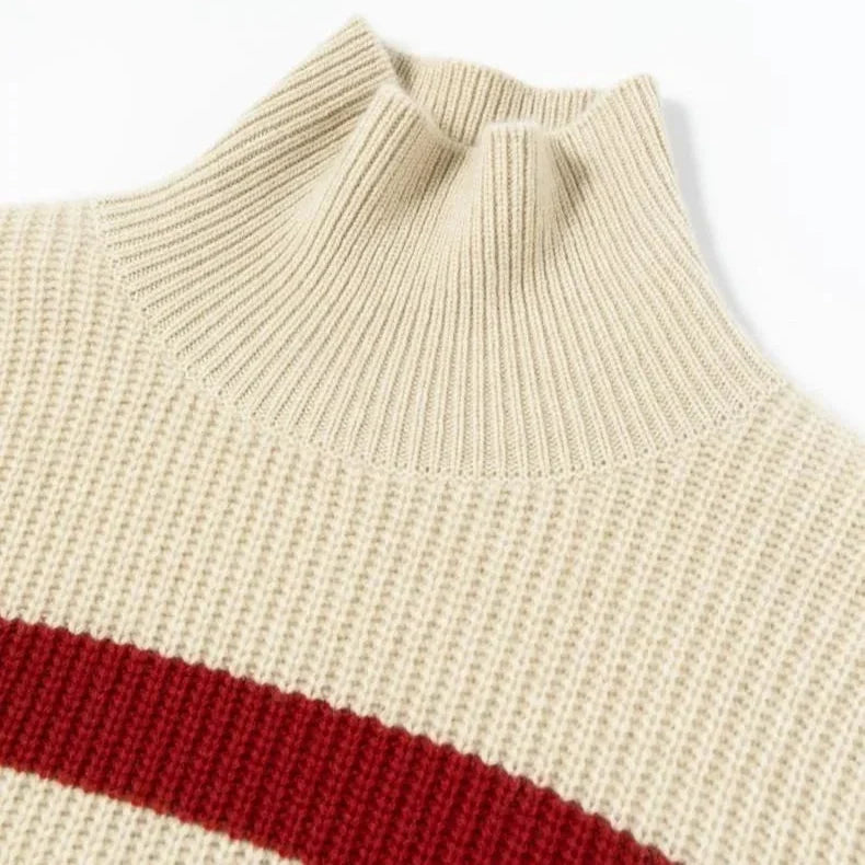 Women's Chunky Knit Sweater | Turtleneck Long Sleeve