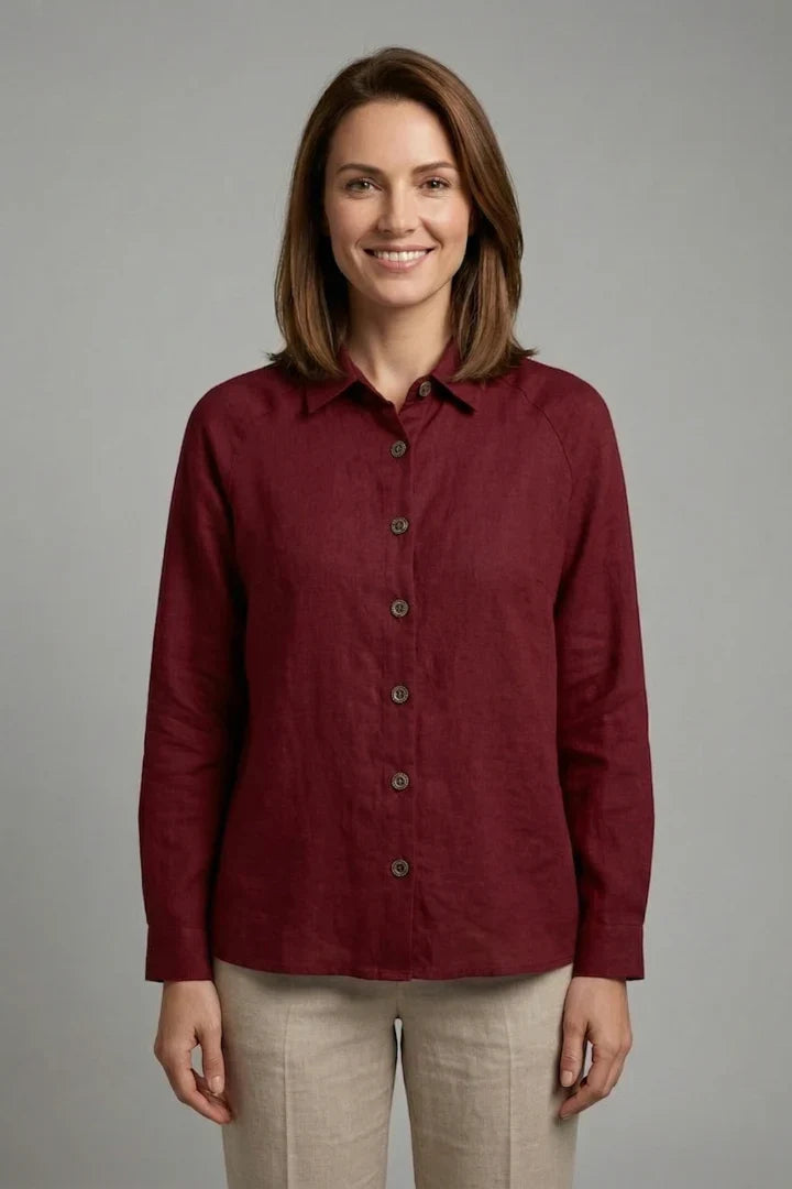 Women's Collar Shirt | Button Front Long Sleeve