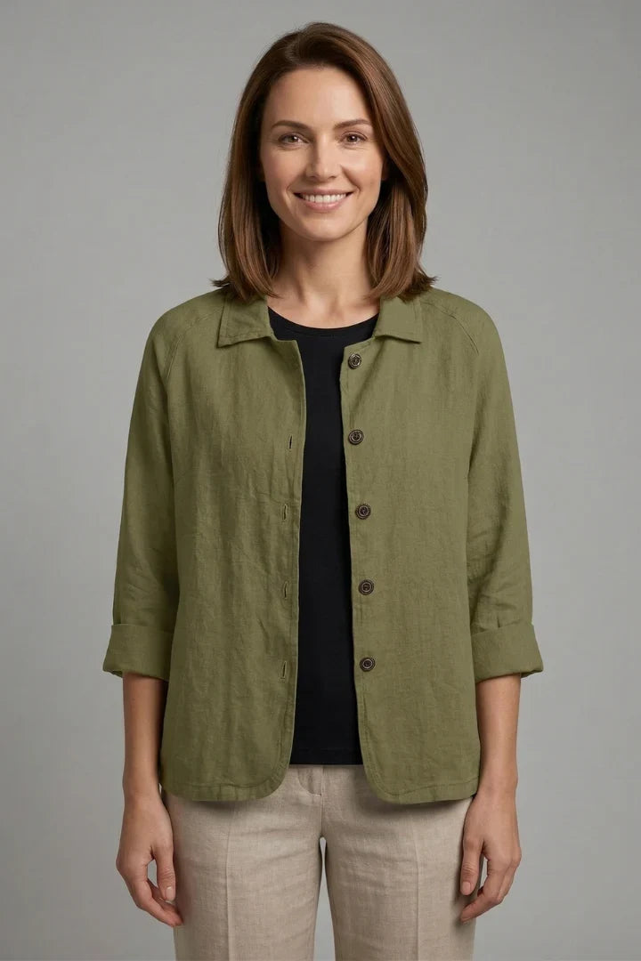 Women's Collar Shirt | Button Front Long Sleeve