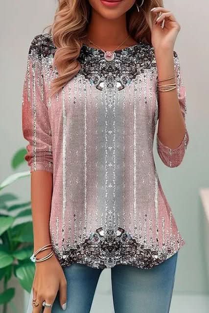 Women's Going Out Top | Sequined Pullover Short Sleeve