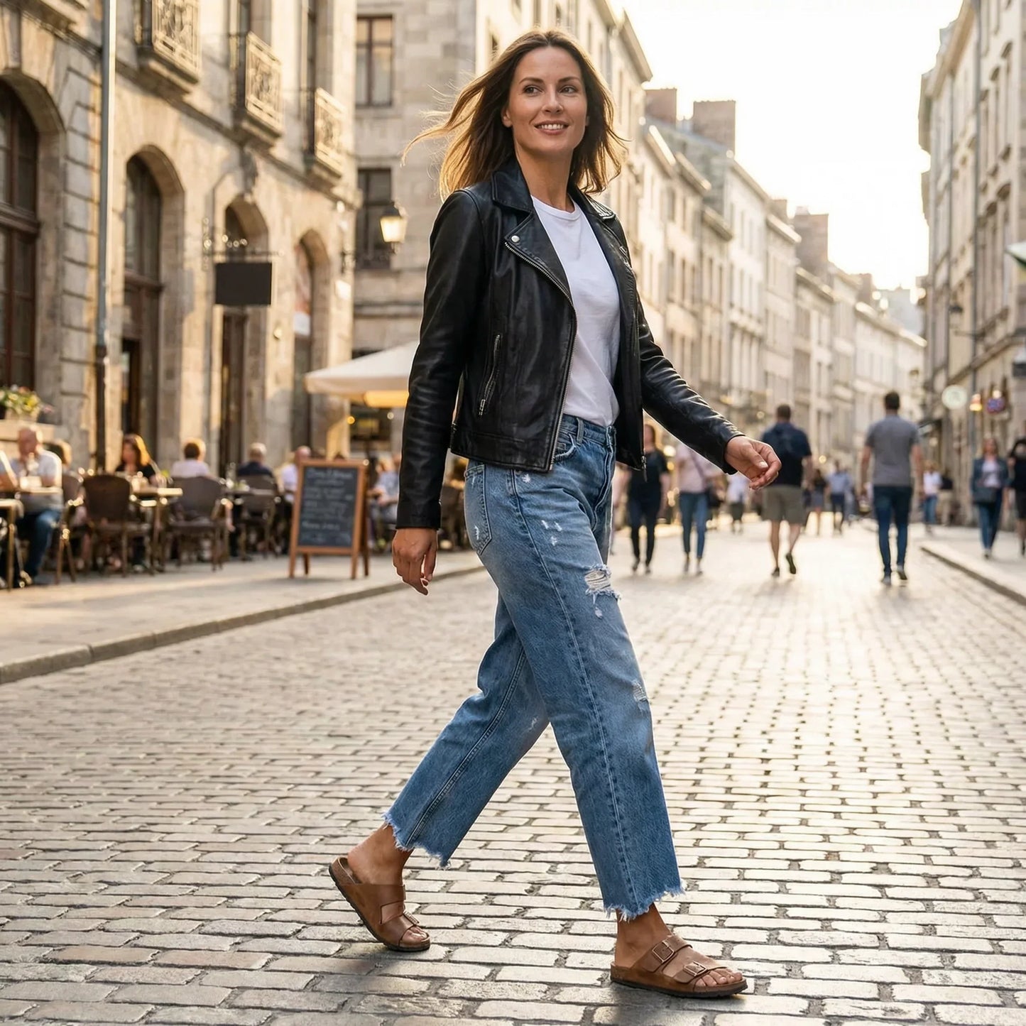 Women's Jeans | Cropped Distressed Straight Leg