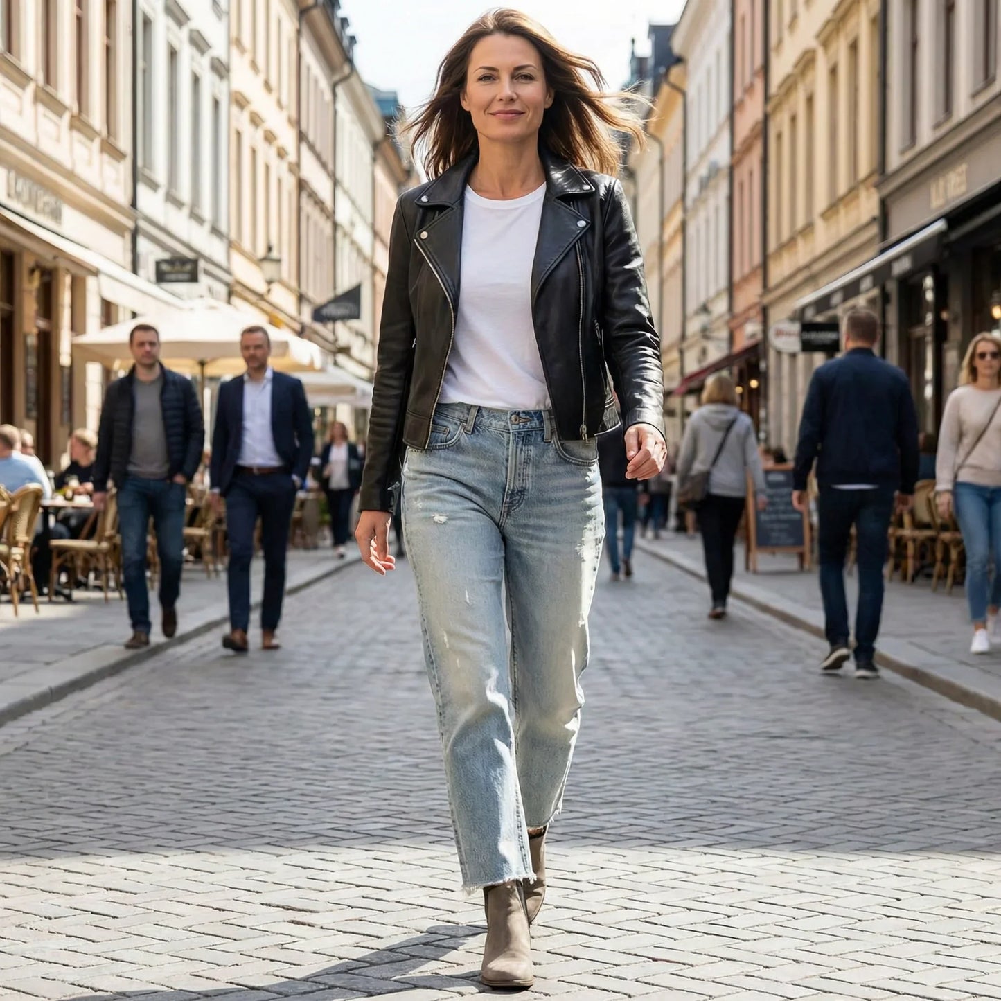 Women's Jeans | Cropped Distressed Straight Leg