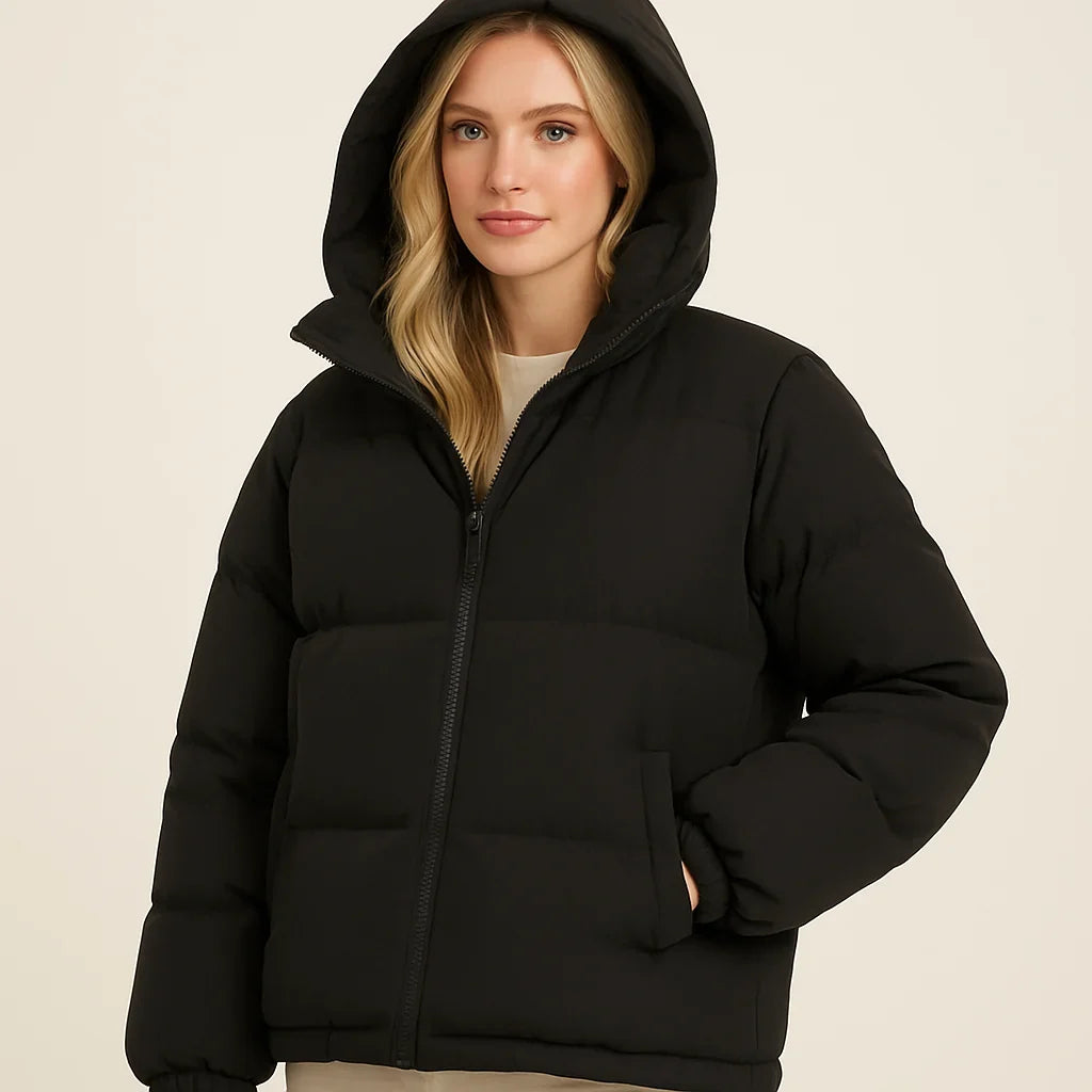 Women's Puffer Jacket | Weatherproof Hooded Zip Front