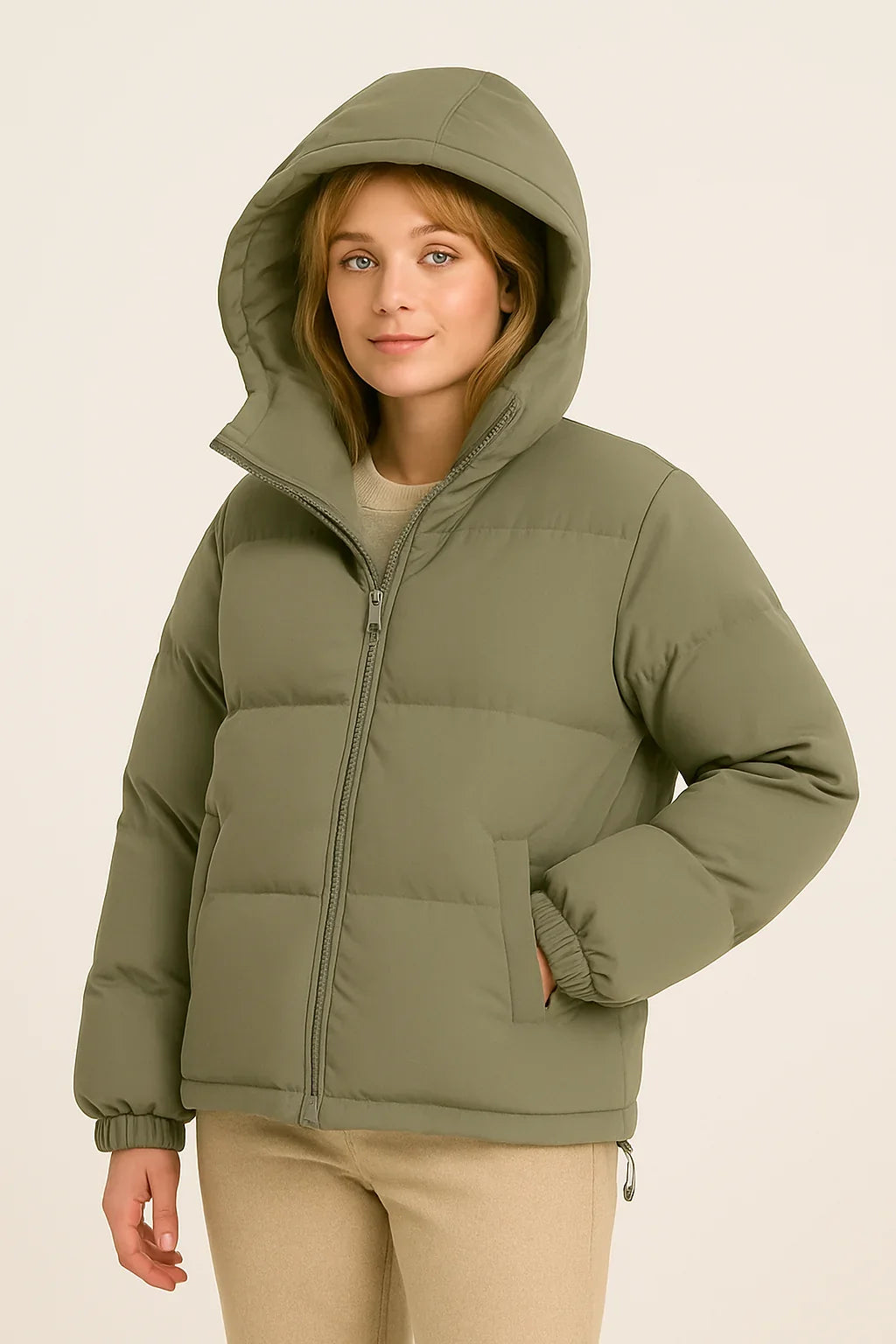 Women's Puffer Jacket | Weatherproof Hooded Zip Front