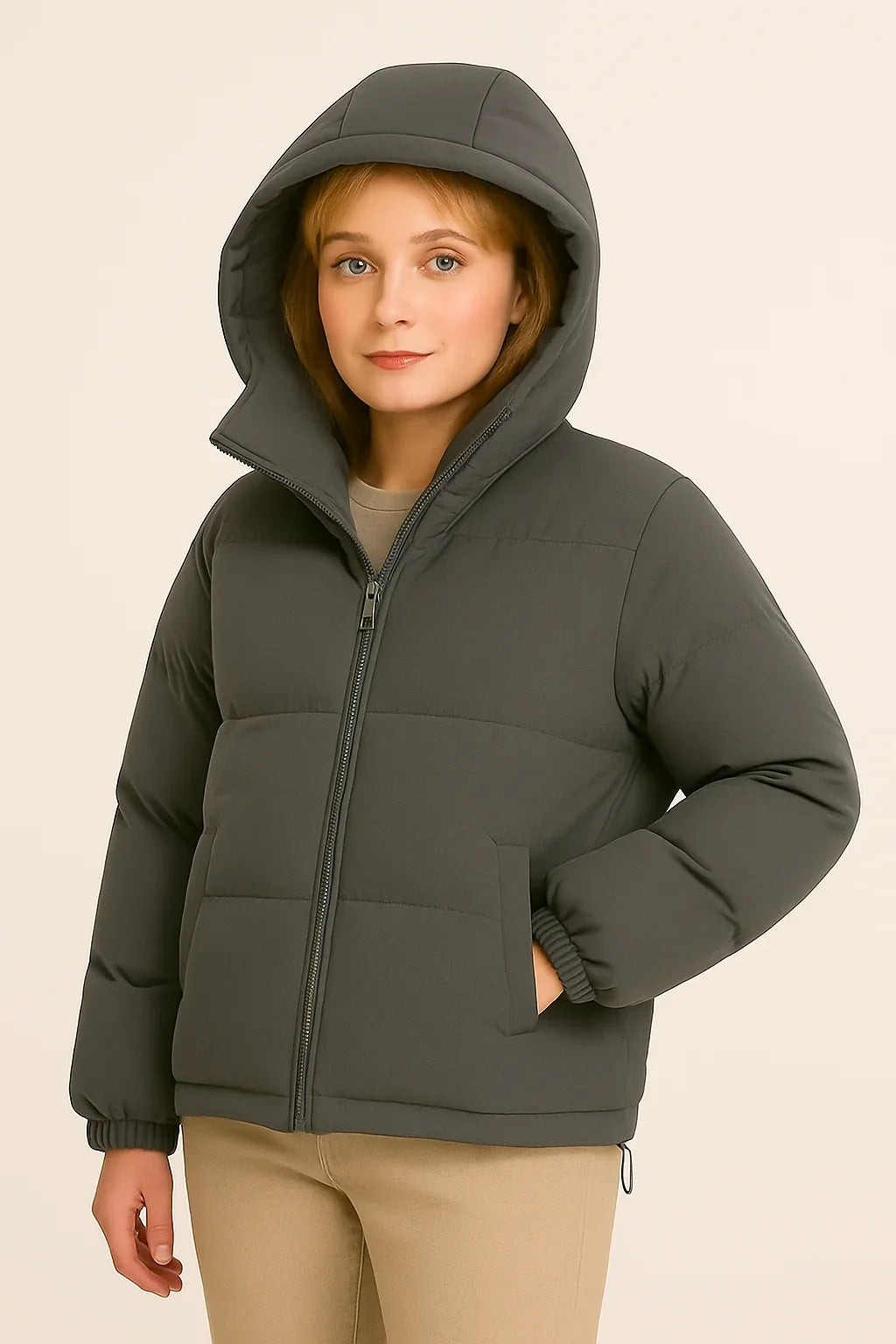 Women's Puffer Jacket | Weatherproof Hooded Zip Front