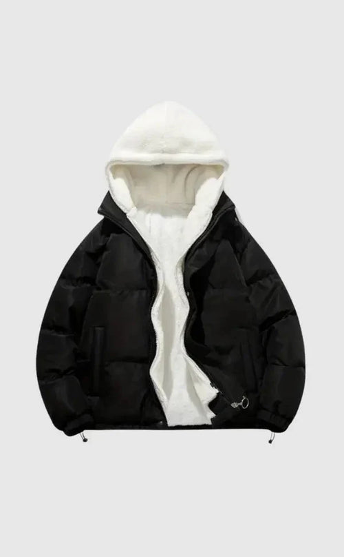 Women's Quilted Coat | Sherpa Lined Hood Puffer Jacket
