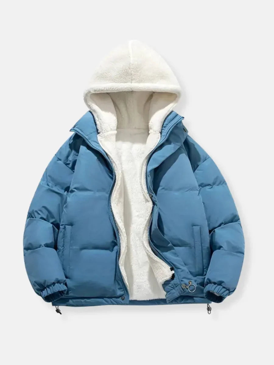 Women's Quilted Coat | Sherpa Lined Hood Puffer Jacket