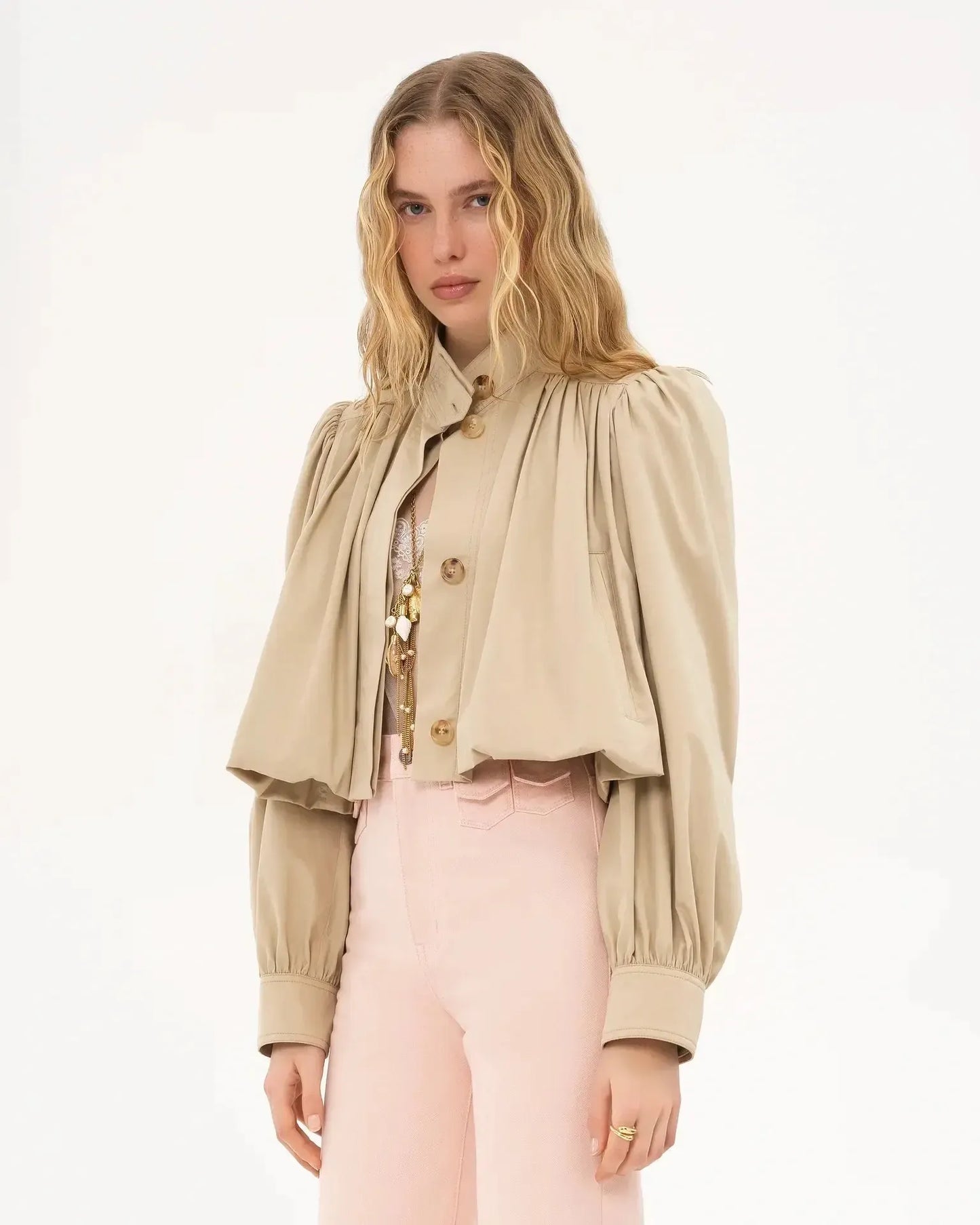 Women's Varsity Jacket | Cropped Button Front