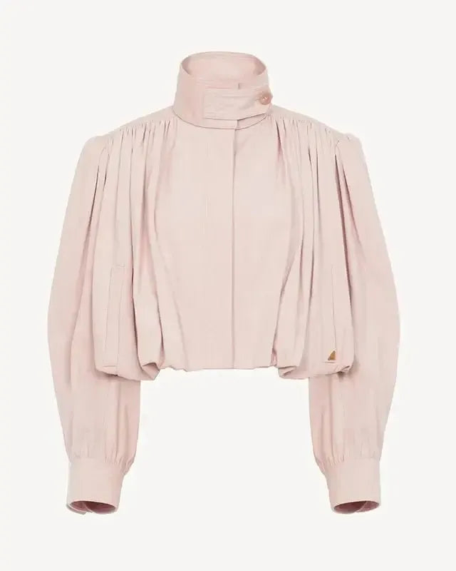Women's Varsity Jacket | Cropped Button Front