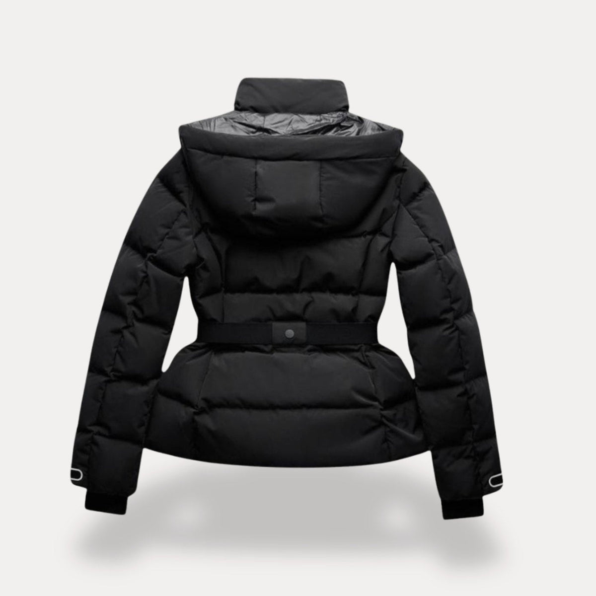 Grace | Women's Belted Quilted Puffer Jacket Hooded Zip-Pocket