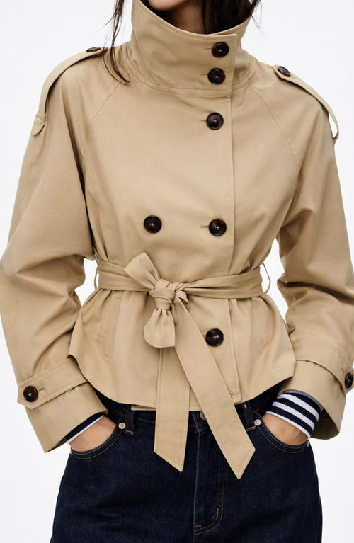 Penelope | Women's Double-Breasted Belted Trench Coat Blazer
