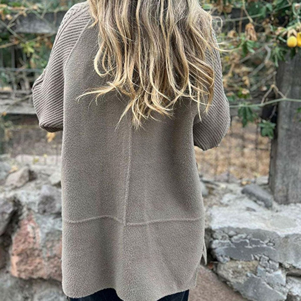 Eleanor | Women's Double-Breasted Knit-Sleeve Winter Coat