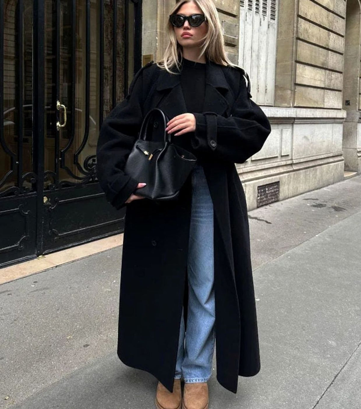 Olivia | Women's Double-Breasted Long Belted Trench Coat