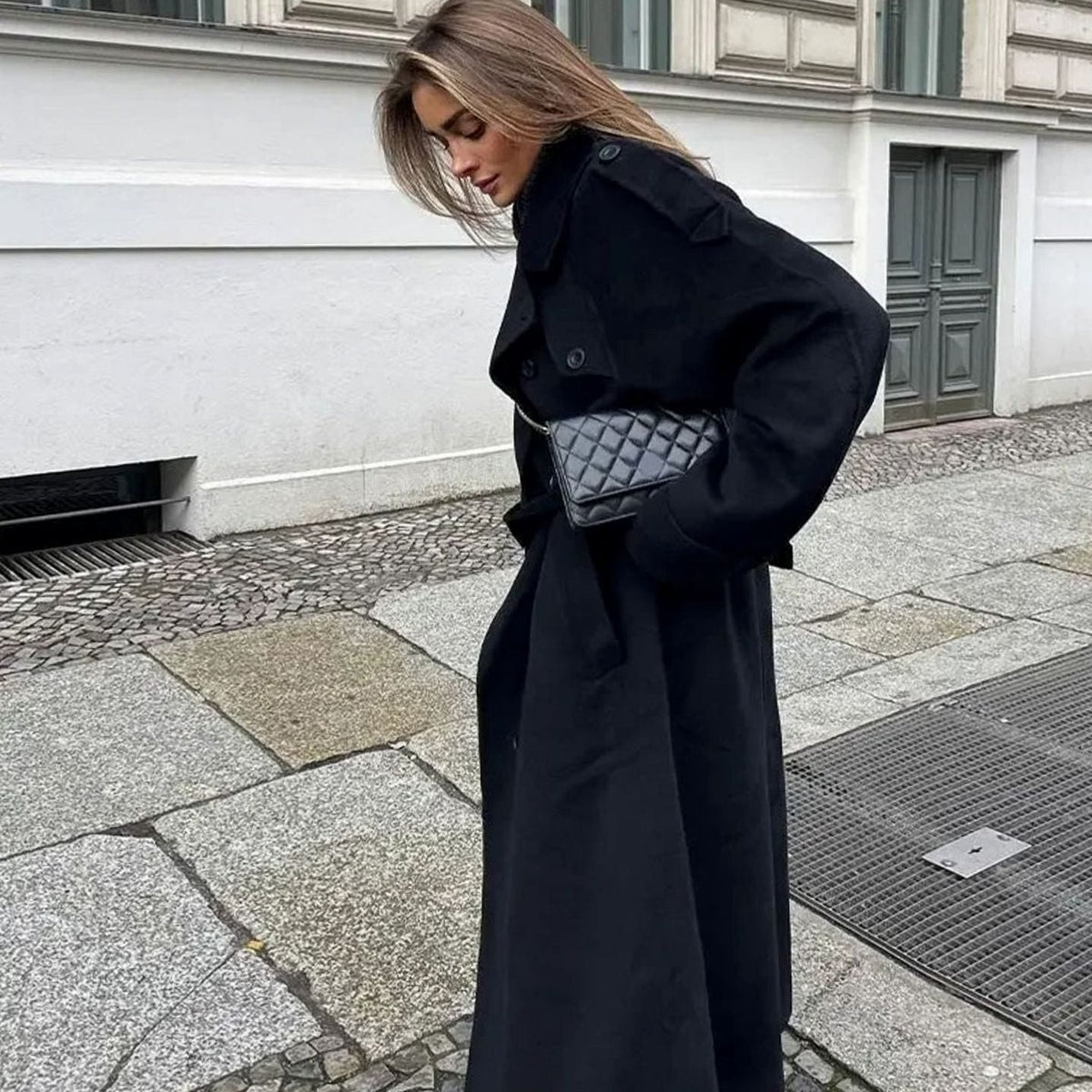 Olivia | Women's Double-Breasted Long Belted Trench Coat