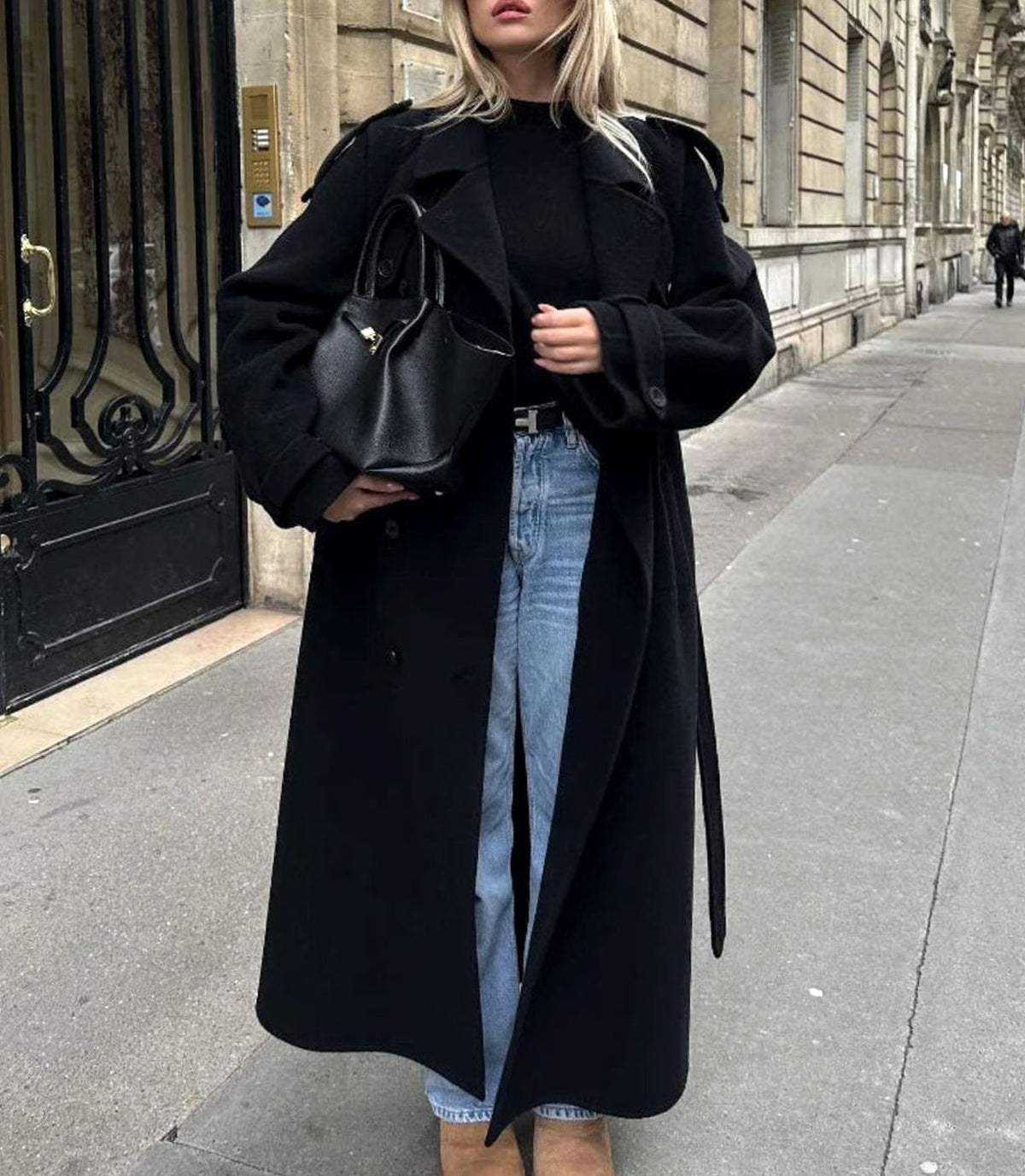 Olivia | Women's Double-Breasted Long Belted Trench Coat