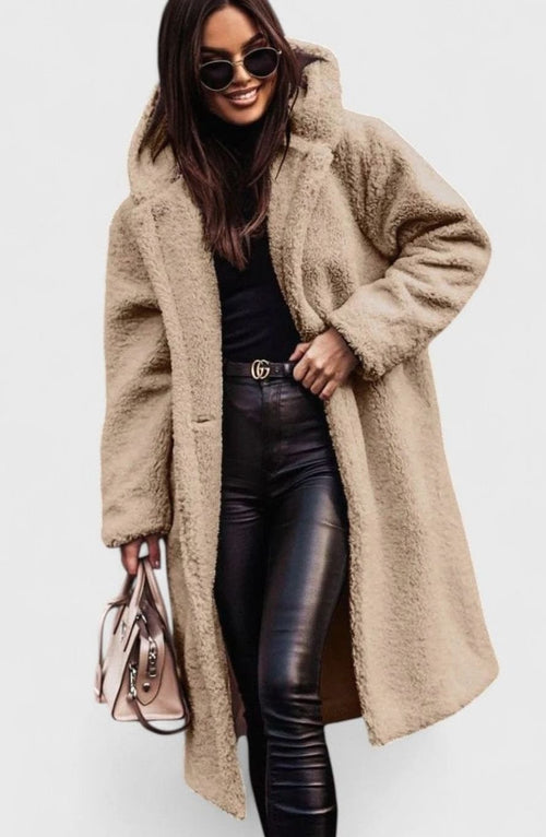 Camila | Women's Elegant Oversized Teddy Faux Fur Long Winter Coat
