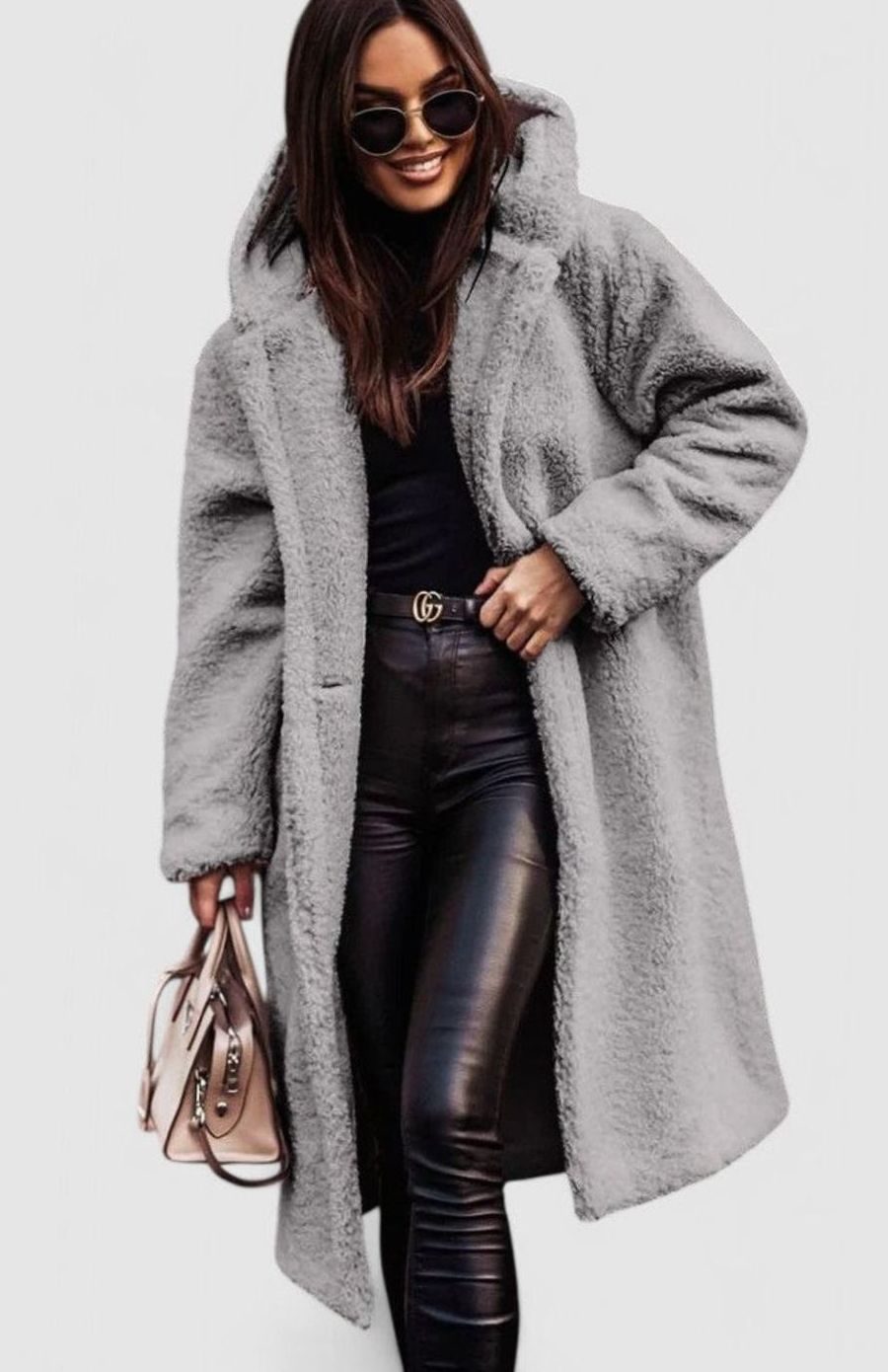 Camila | Women's Elegant Oversized Teddy Faux Fur Long Winter Coat