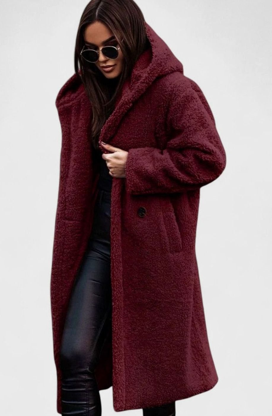 Camila | Women's Elegant Oversized Teddy Faux Fur Long Winter Coat