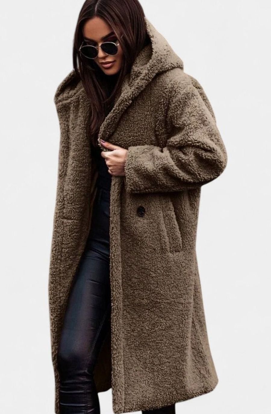 Camila | Women's Elegant Oversized Teddy Faux Fur Long Winter Coat