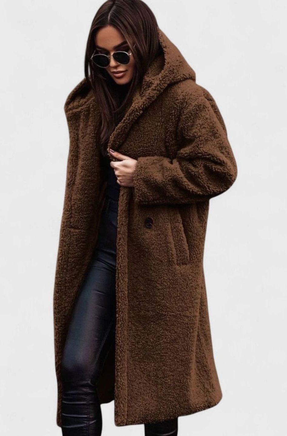 Camila | Women's Elegant Oversized Teddy Faux Fur Long Winter Coat