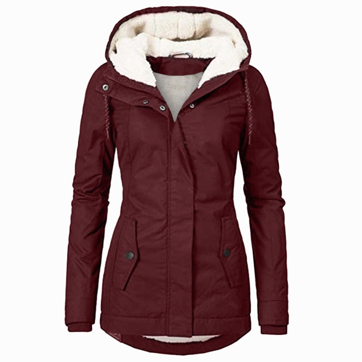 Scarlett | Women's Fleece-Lined Hooded Zip-Up Winter Parka Jacket
