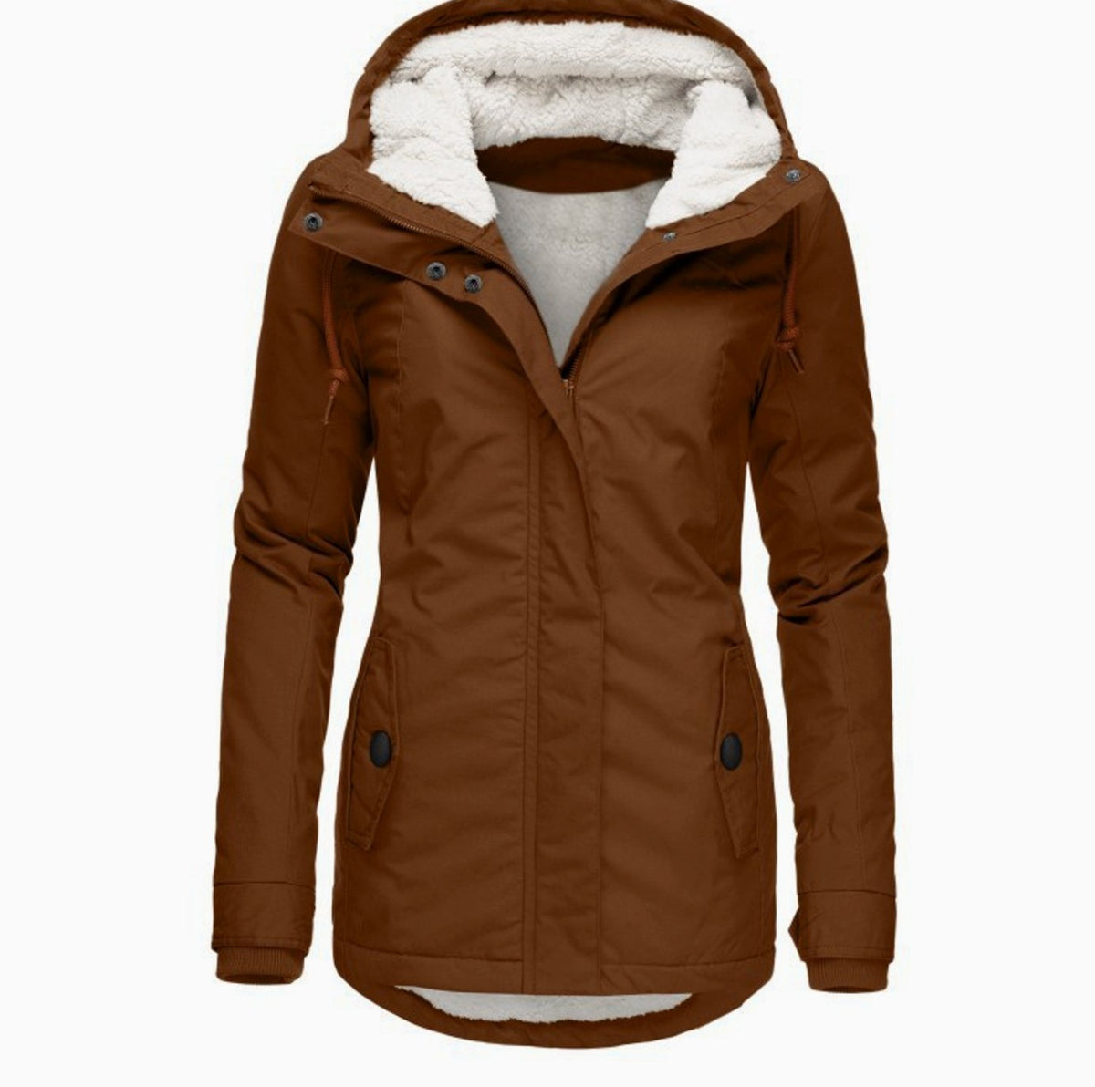 Scarlett | Women's Fleece-Lined Hooded Zip-Up Winter Parka Jacket