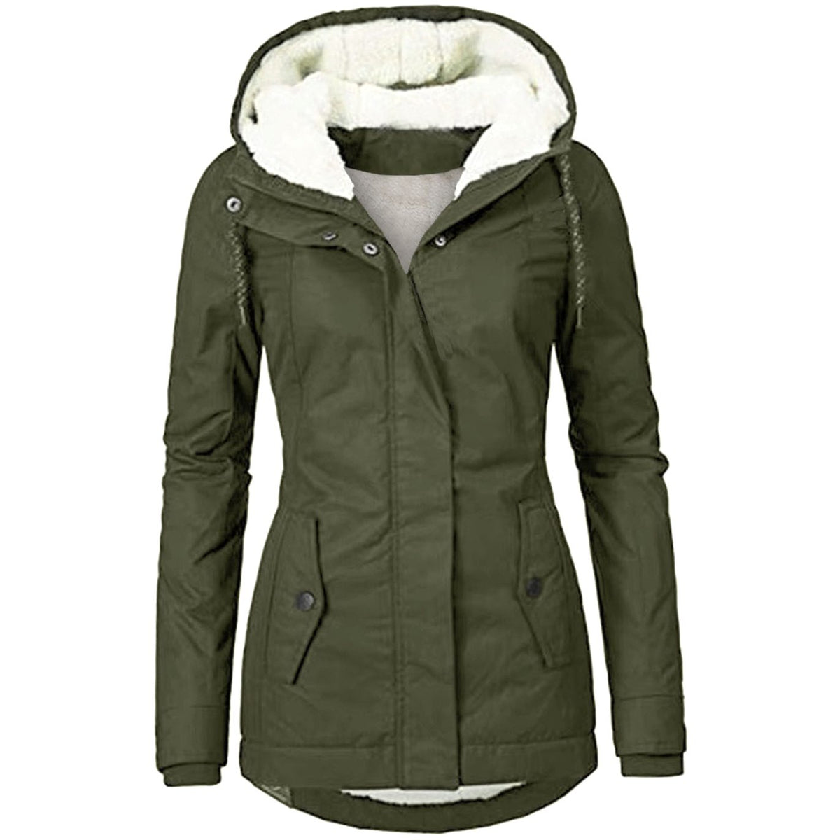 Scarlett | Women's Fleece-Lined Hooded Zip-Up Winter Parka Jacket