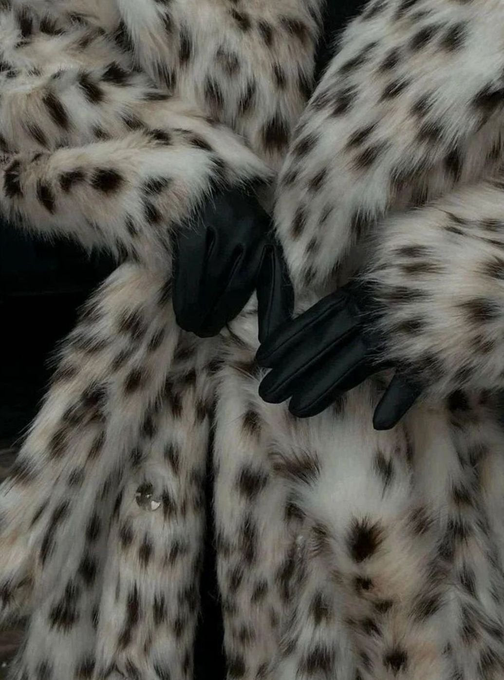 Luna | Women's Long Leopard Print Faux Fur Womens Winter Coat