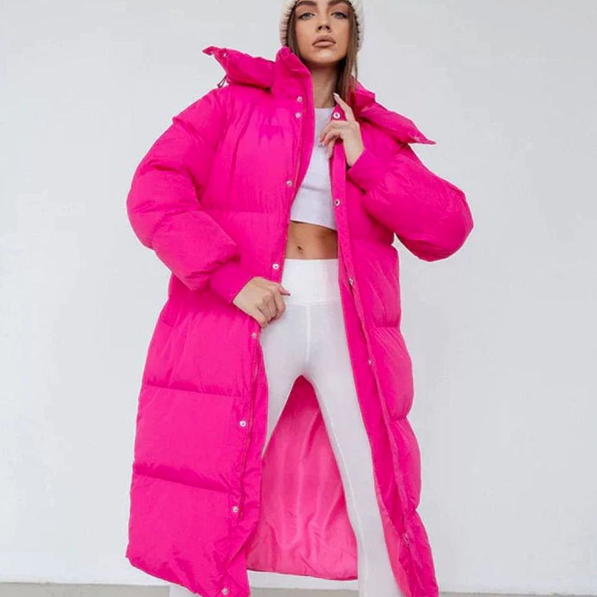 Madison | Women's Oversized Quilted Long Hooded Puffer Coat