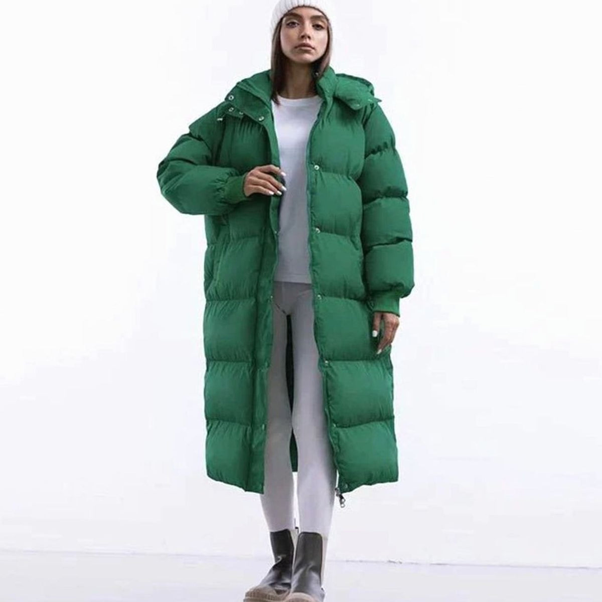 Madison | Women's Oversized Quilted Long Hooded Puffer Coat