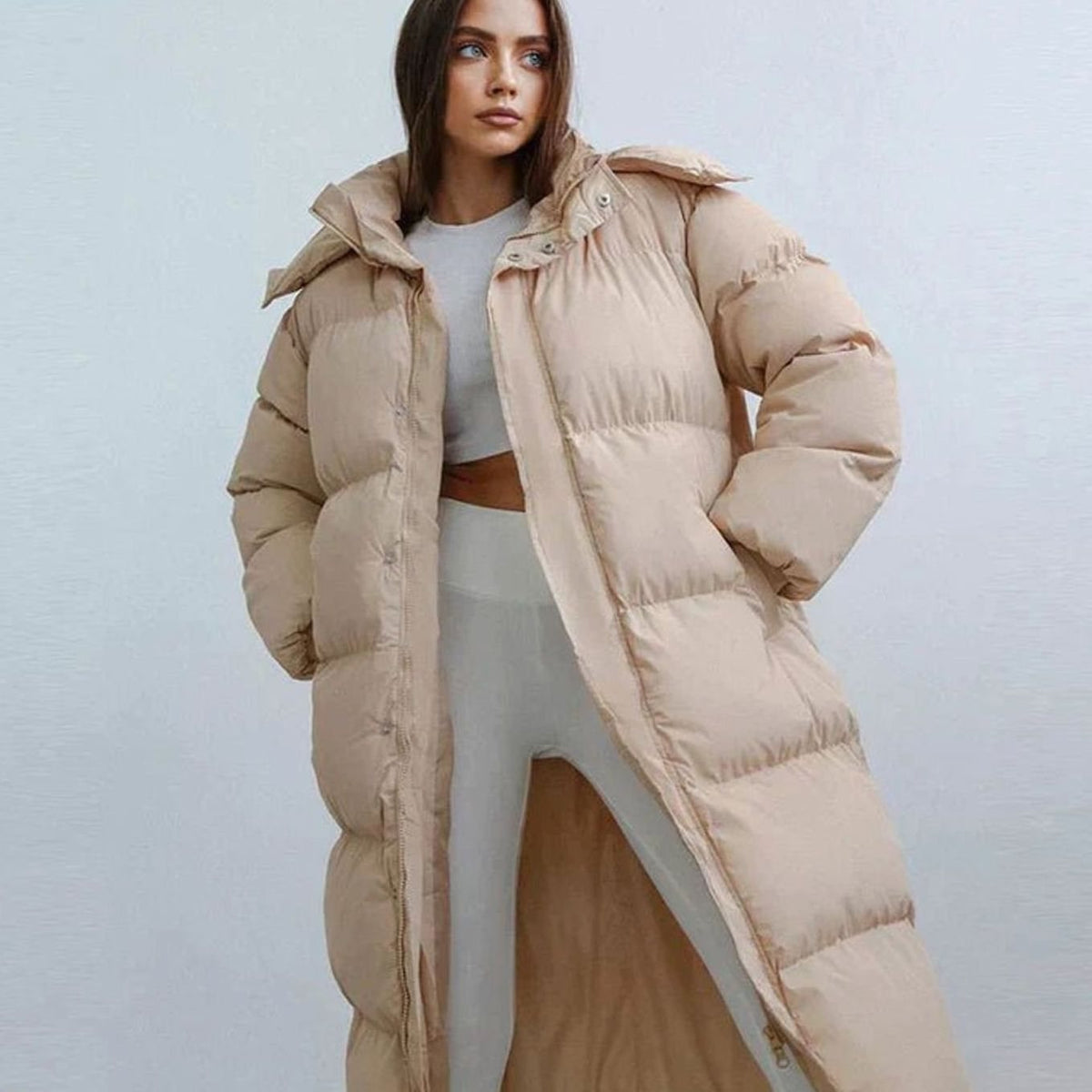 Madison | Women's Oversized Quilted Long Hooded Puffer Coat