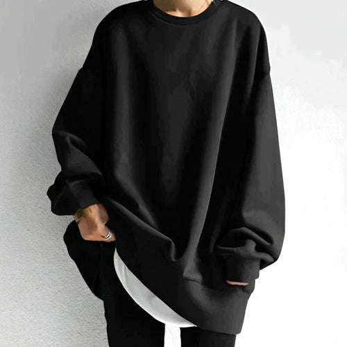 Harper | Women's Oversized Tunic Sweater Drop-Shoulder Crewneck Long Sleeve