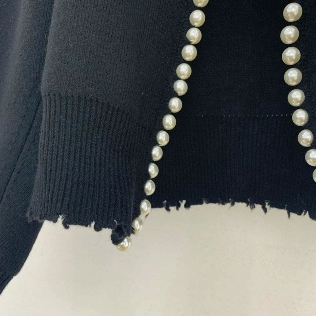 Penelope | Women's Pearl-Trim Open-Front Knit Cardigan Sweater